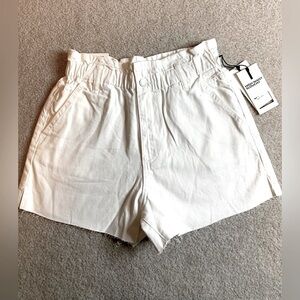 NWT Oat New York High Waist Slouchy Denim Cut Off Short Women Medium 100% Cotton